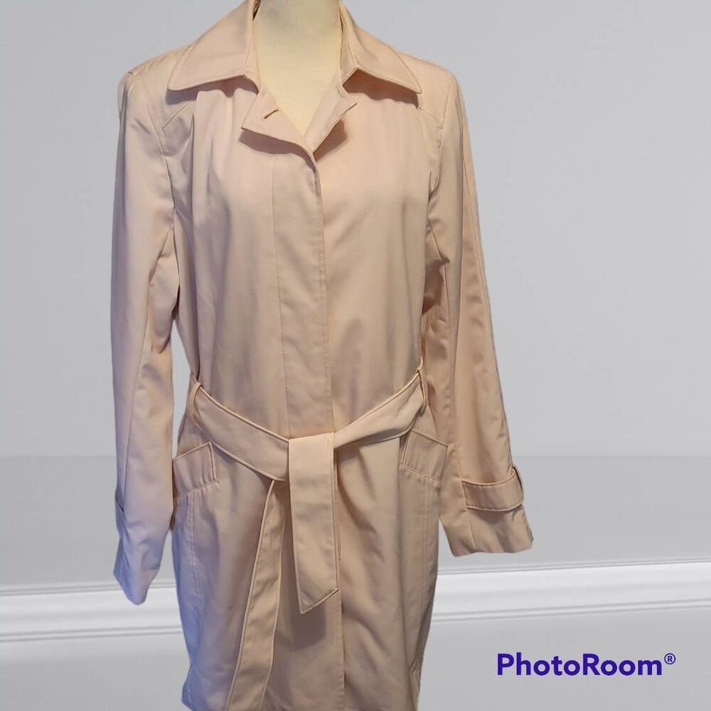London Fog Light Pink Women's Trench Coat Size Medium